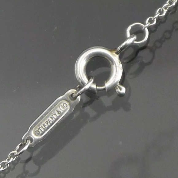 Tiffany&Co sterling with a Diamond mini charm with  original  chain unisex. - Picture 6 of 12